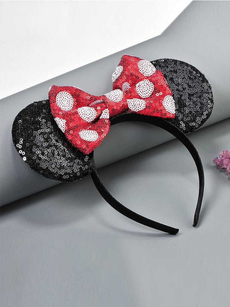 Sequin Minnie Ears Headband Dress up Cosplay - Uporpor