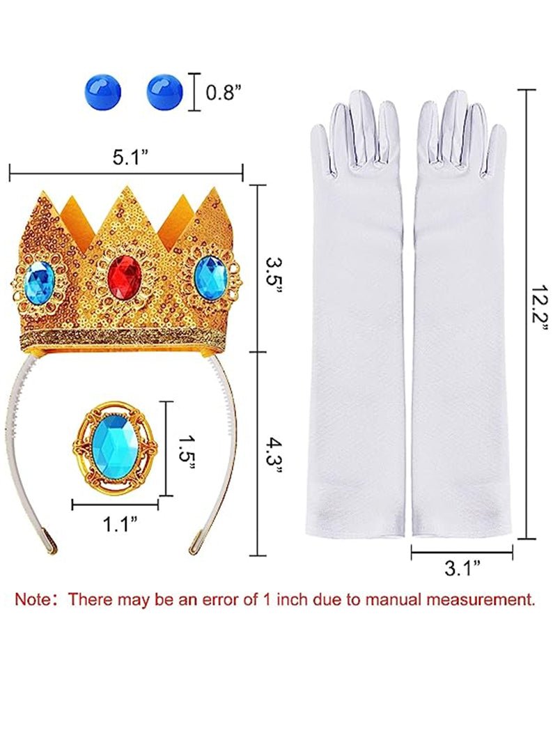 Set of 4 Princess Peach Crown Accessories Kit for Kids Girls - Uporpor