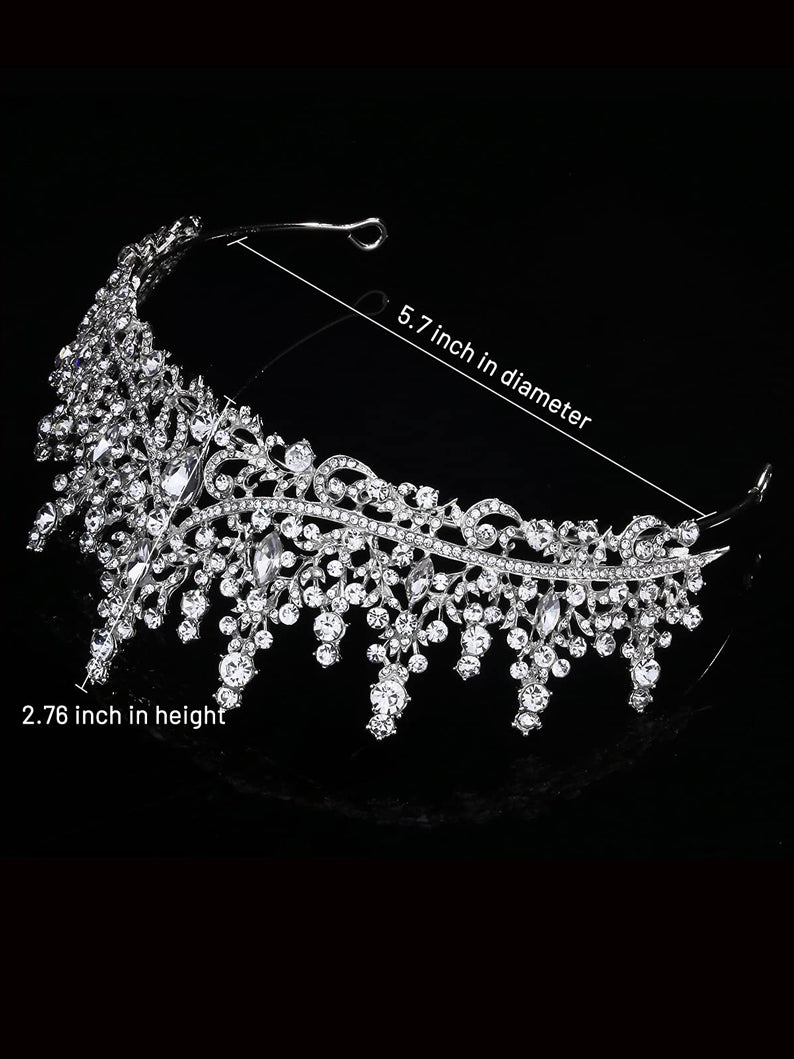 Silver Crystal Crowns for Pageant Party - Uporpor