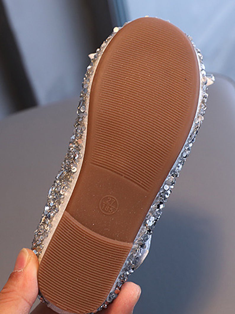 Silver Sparkle Princess for Girl Leather Shoes - Uporpor - Uporpor