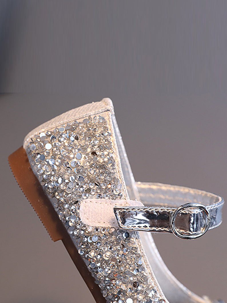 Silver Sparkle Princess for Girl Leather Shoes - Uporpor - Uporpor