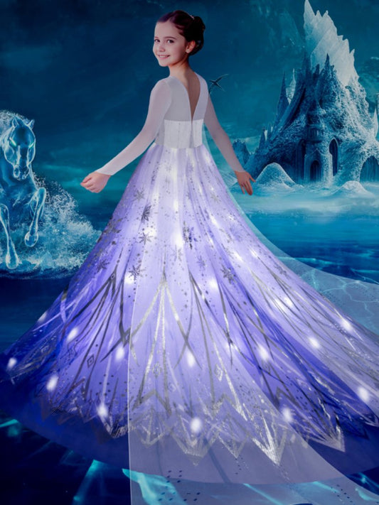 Snow LED Light Ball Gown Dress - Uporpor