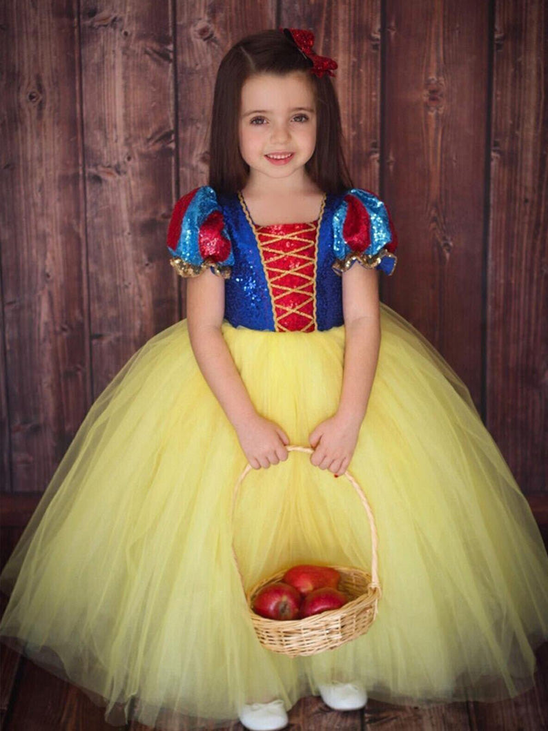 Snow White 3T-9T LED Yellow Fluffy Dress