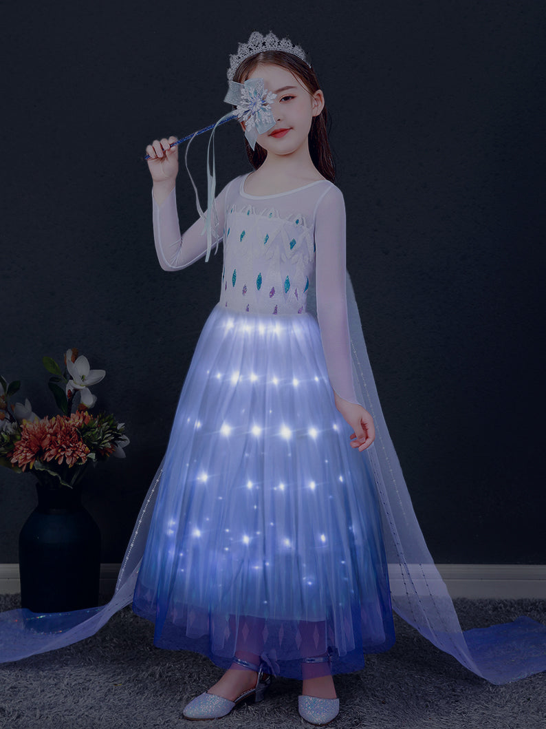 Frozen LED Light Elsa Ball Gown Dress