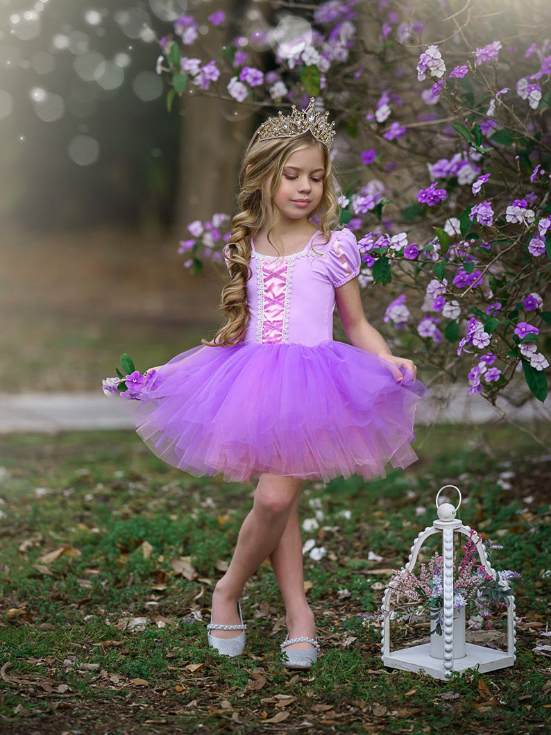 Rapunzel LED Little Girl Tutu Dress