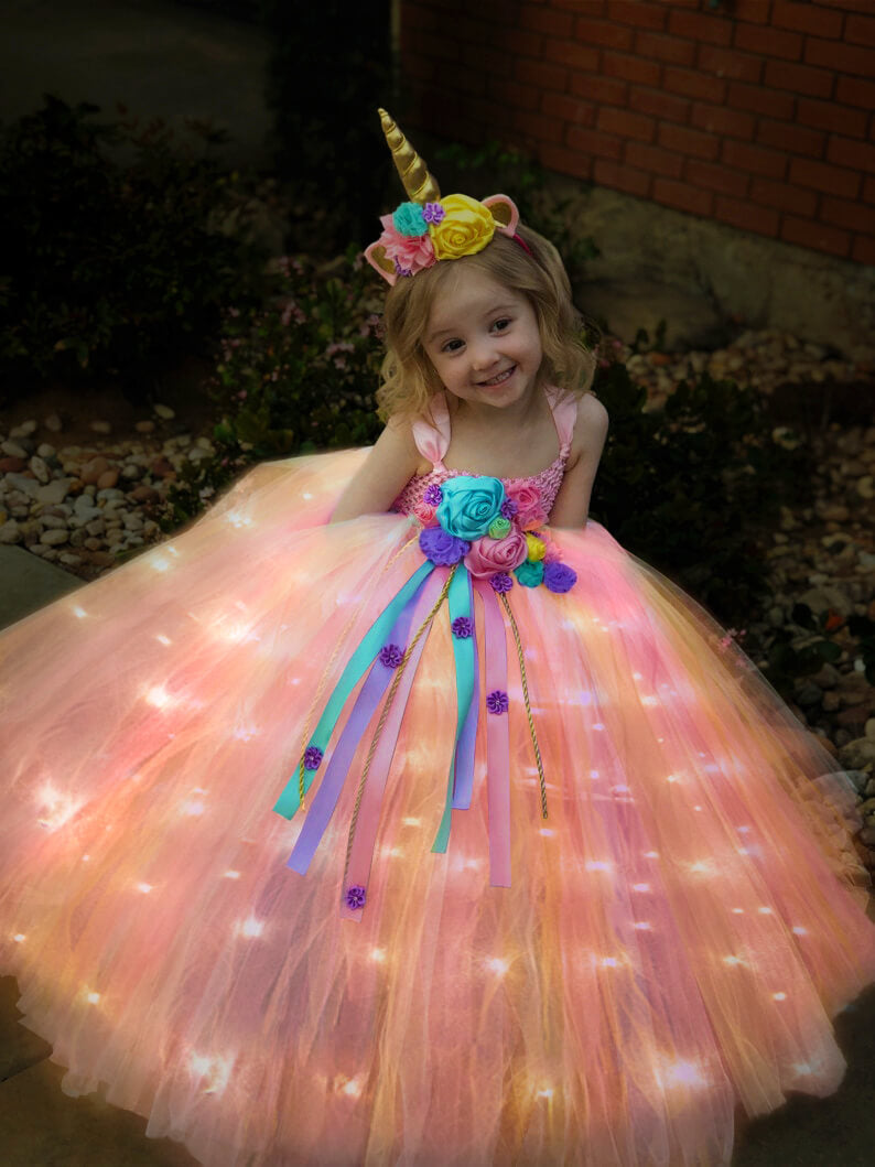 Unicorn Light Up Princess Dress