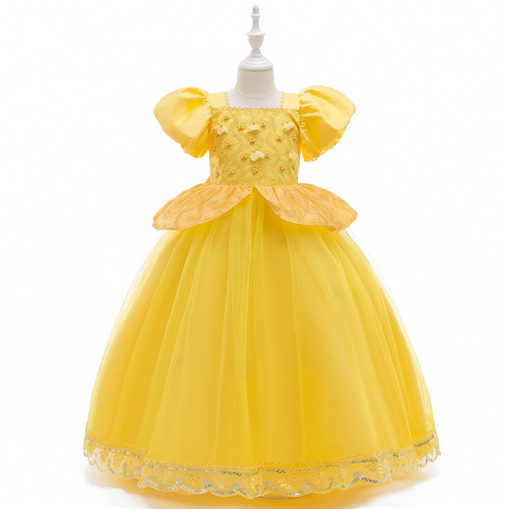 Beauty and the Beast Light Up Little Girl Lace Dress